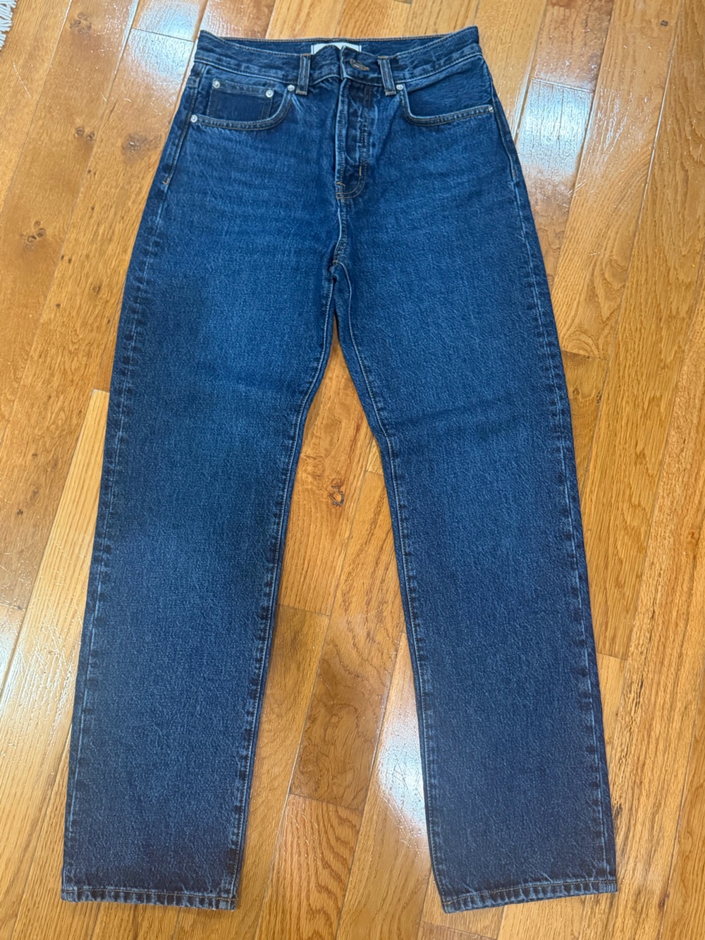 Madewell Dark Blue Longline Straight Jean Women's Jeans